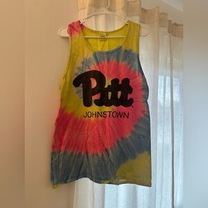 Pitt Johnstown Tie-Dye Tank Top - Neon Yellow, Pink & Blue